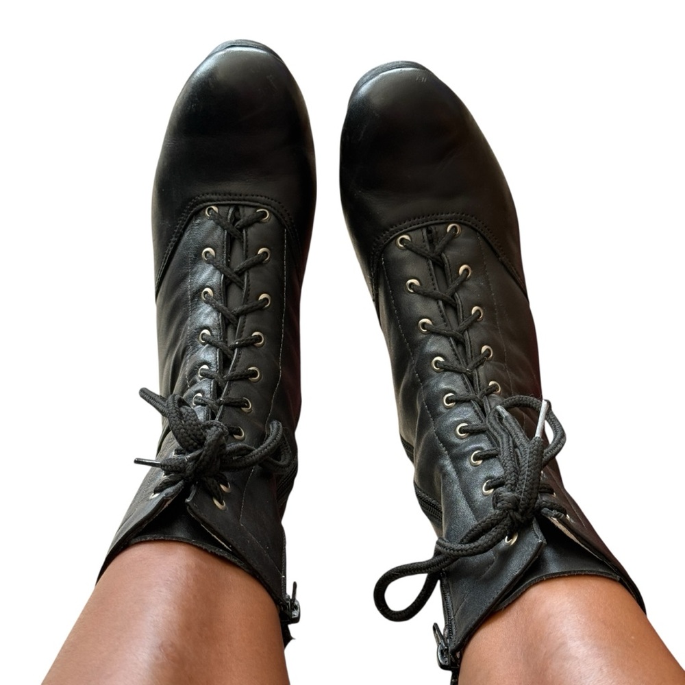 TOP DANCE FOLKLORICO DANCE BOOTS Leather Lace-Up Made in Mexico Women’s 8 1/2